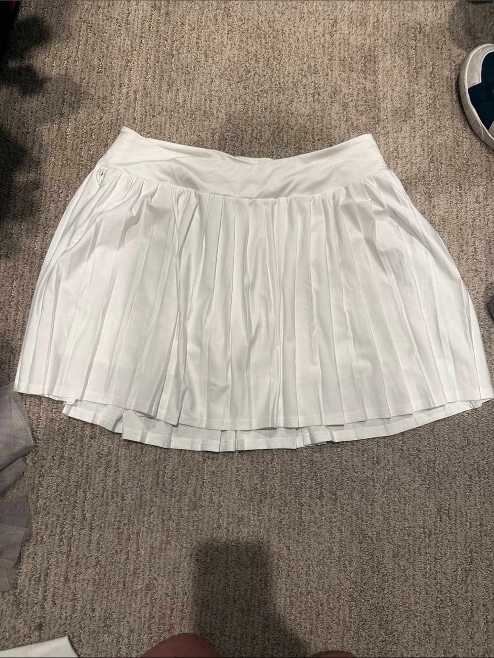 Pleated White Women's Skirt